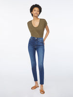 Ali High Rise Skinny Raw Edge 