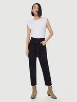 Belted Pleated Pegged Jean 