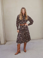 Silk Ruffle Front Dress 