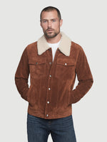 Shearling Suede Trucker 