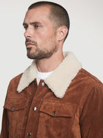 Shearling Suede Trucker 