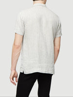 Short Sleeve Linen Camp Collar 