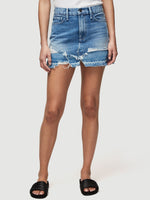Le Mini Skirt Front Split Release Hem 