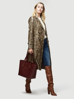 Embossed Python Leather Trench 