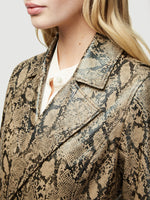 Embossed Python Leather Trench 