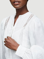 Lace Button Front Top 