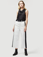 Silk Sleeveless Cowl Top 