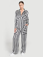 Silk Mix Stripe PJ Pant 