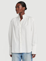 Pleated Clean Collar Shirt 