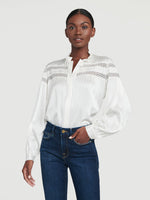 Paneled Lace Long Sleeve Top 