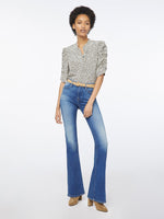 Silk Shirred Short Sleeve 