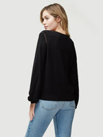 Sustainable Cashmere Pointelle V Neck Sweater 