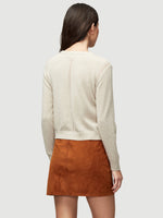 Sustainable Cashmere Pointelle Crew Neck Sweater 
