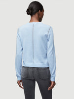 Sustainable Cashmere Pointelle Crew Neck Sweater 
