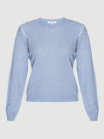 Sustainable Cashmere Pointelle Crew Neck Sweater 