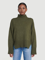 Side Slit Turtleneck 