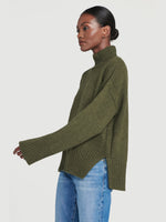 Side Slit Turtleneck 