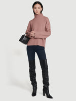 Side Slit Turtleneck 