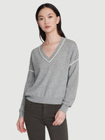 Jersey Roll V-neck 