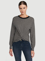 Sustainable Cashmere Twist Front Sweater 