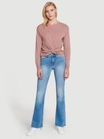 Sustainable Cashmere Twist Front Sweater 