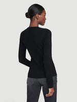 Sustainable Cashmere Fine Ribbed Crew 