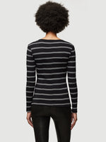 Button Neck Long Sleeve Tee 