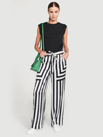 Silk Mix Stripe PJ Pant 