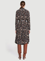 Silk Ruffle Front Dress 