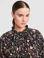 Silk Ruffle Front Dress 